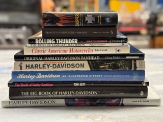 This 11-book Harley-Davidson collection features several books that are now out of print.  Perfect for any motorcycle and history lover. 